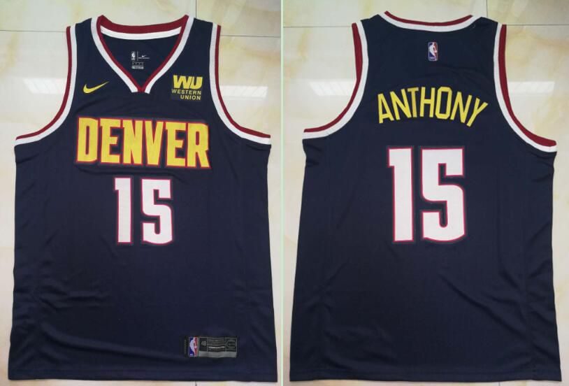 Men Denver Nuggets #15 Jokic Blue City Edition Game Nike NBA Jerseys